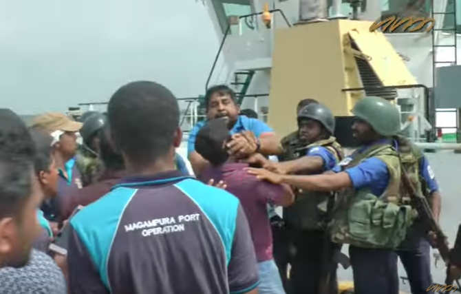 Sri Lankan Navy Commander assaults journalist