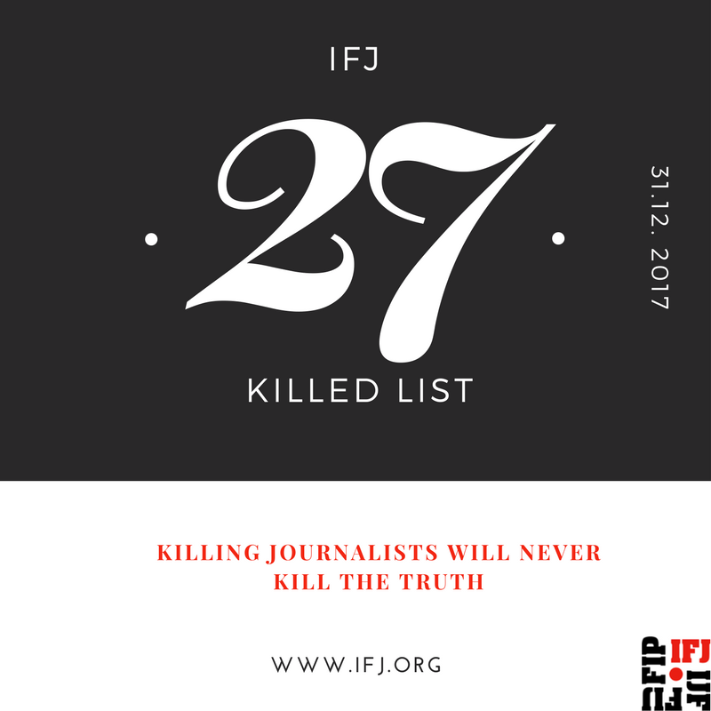 IFJ welcomes lowest number of killings of journalists for a decade but warns “no room for complacency”