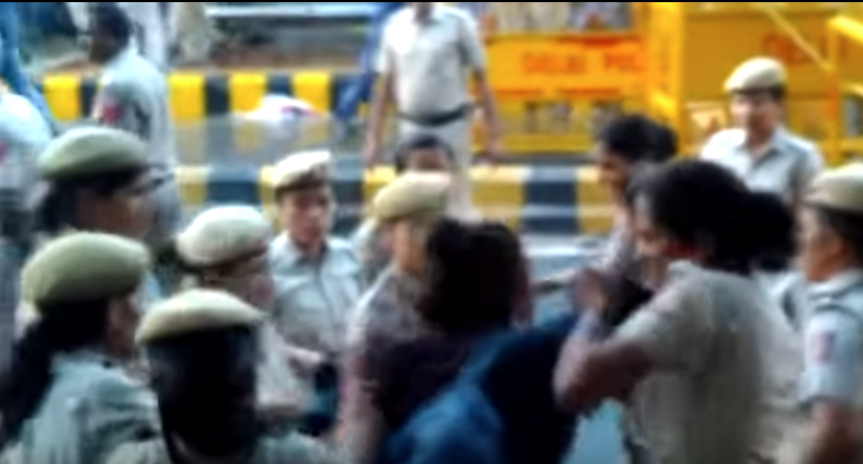 Journalists assaulted by police covering demonstrations in Delhi