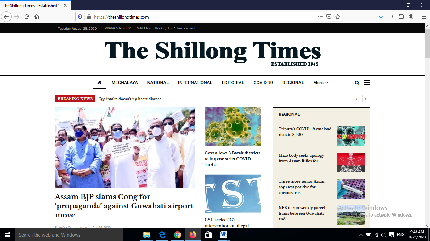 India: Shillong Times forced to shut down amid Covid-19